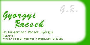 gyorgyi racsek business card
