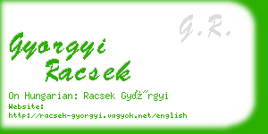 gyorgyi racsek business card